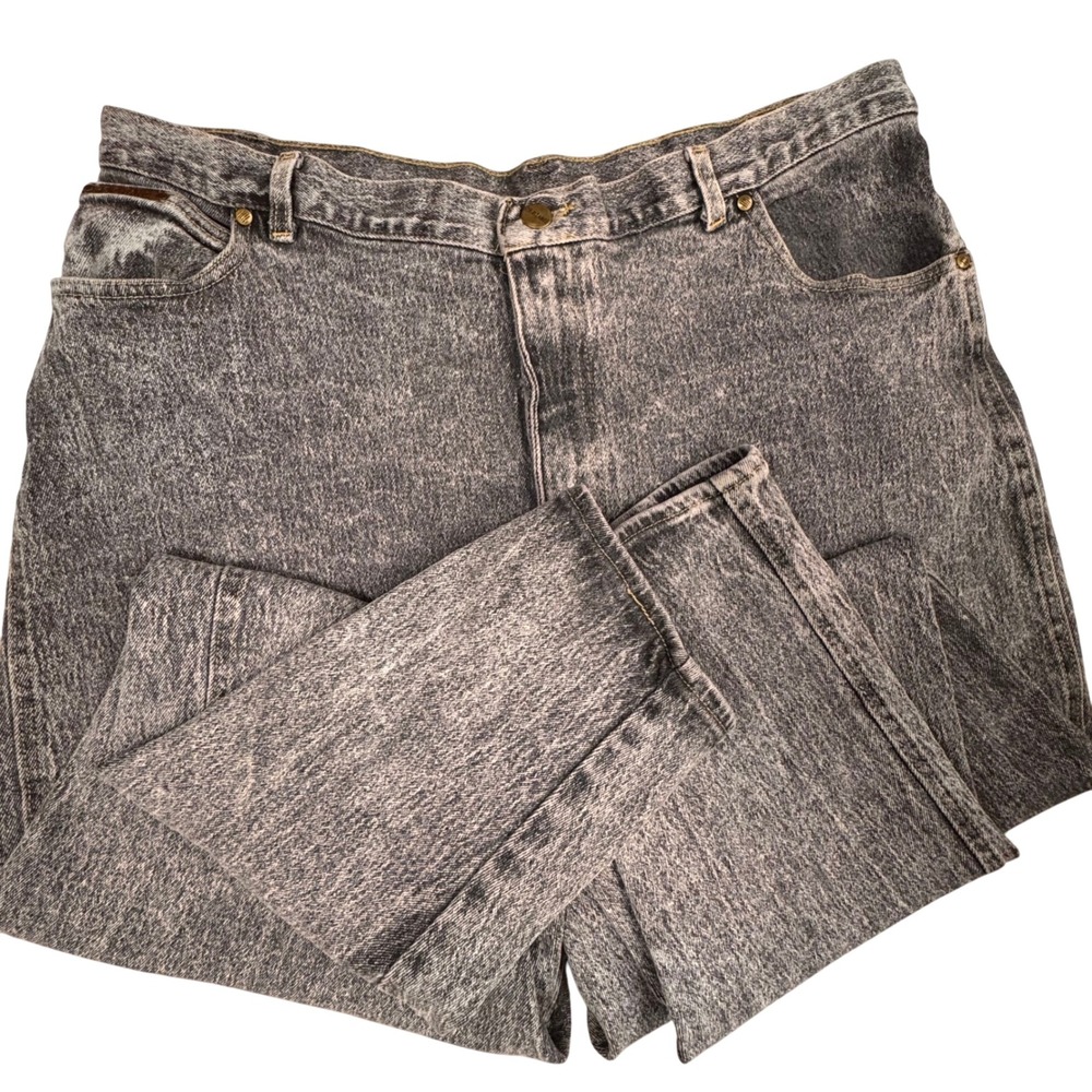 1980's 1990's Women's 36" x 29" Gray Vintage Acid Wash PS Gitano High Rise Jeans